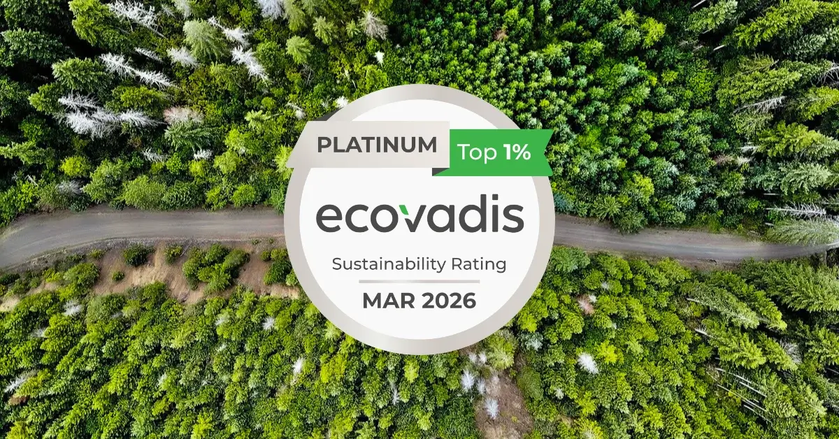 EcoVadis logo to a accompany article on how to improve your company's EcoVadis score